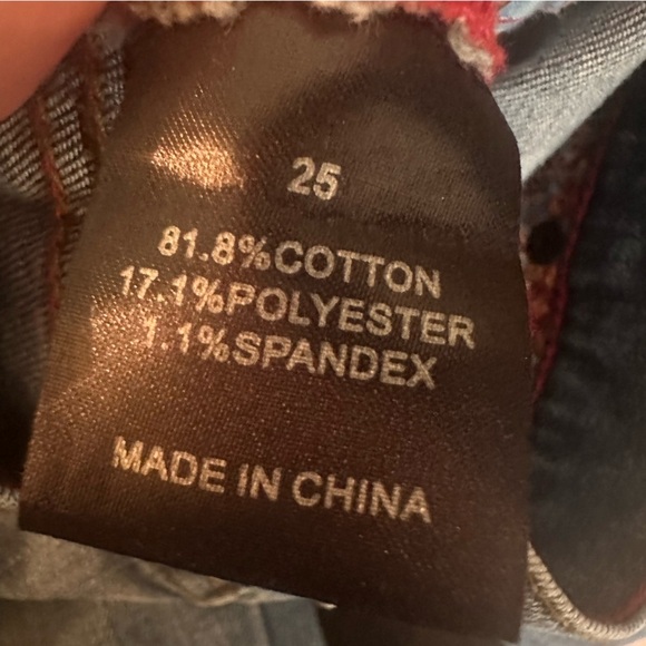 NWT Johnny Was Embroidered Skinny Jeans Vintage Wash Boho Size 25 - Picture 14 of 15